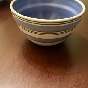 Pfaltzgraff Rio Striped Blue and White Ceramic Bowl cereal soup